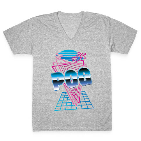 Retro Pog V-Neck Tee Shirt