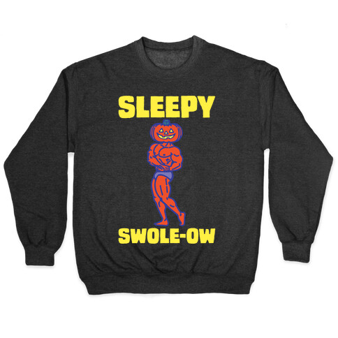 Sleep Swole-ow Parody White Print Pullover