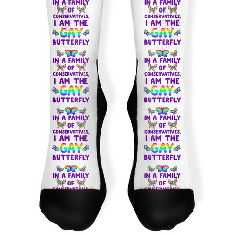 I Am the Gay Butterfly Sock