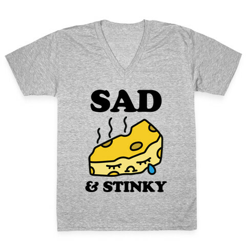 Sad & Stinky V-Neck Tee Shirt