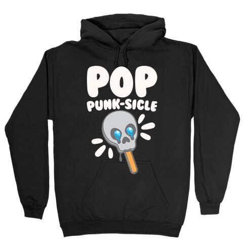 Pop Punk-sicle Parody White Print Hooded Sweatshirt