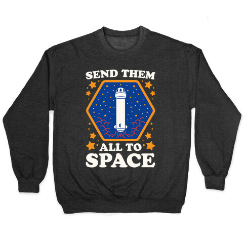 Send Them All To Space White Print Pullover