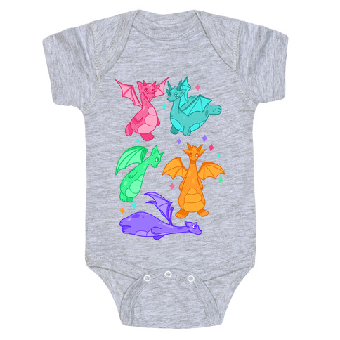 Colorful Dragons Baby One-Piece