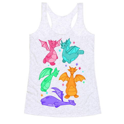 Colorful Dragons Racerback Tank Top