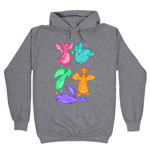 Colorful Dragons Hooded Sweatshirt