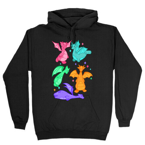 Colorful Dragons Hooded Sweatshirt