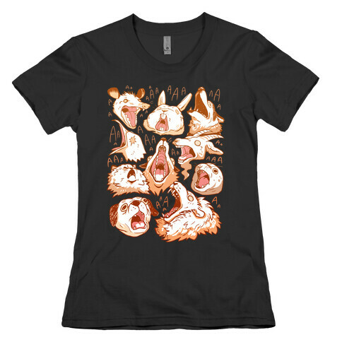 Screaming Animals Womens T-Shirt