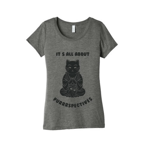 It's All About Purrrspectives (black) Womens T-Shirt