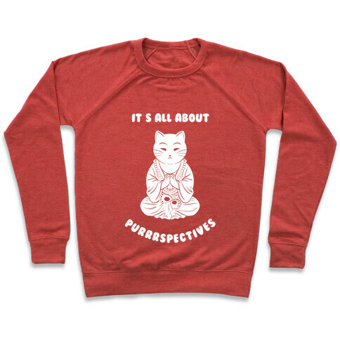 It's All About Purrrspectives (white) Pullover