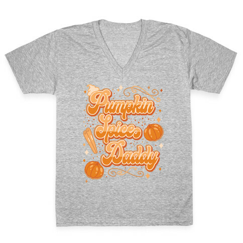 Pumpkin Spice Daddy V-Neck Tee Shirt