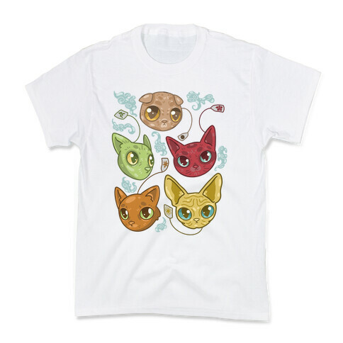 Tea Cats Kids T-Shirt