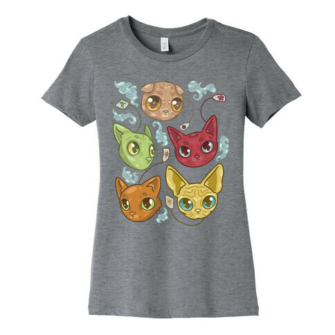 Tea Cats Womens T-Shirt