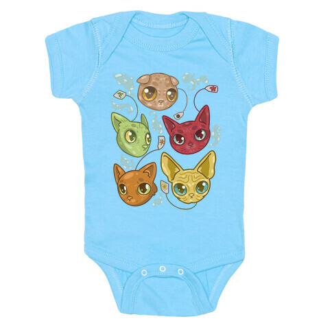 Tea Cats Baby One-Piece