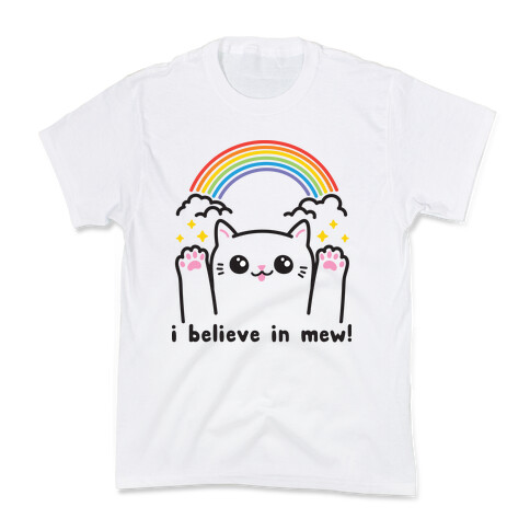 I Believe In Mew! Cat Kids T-Shirt