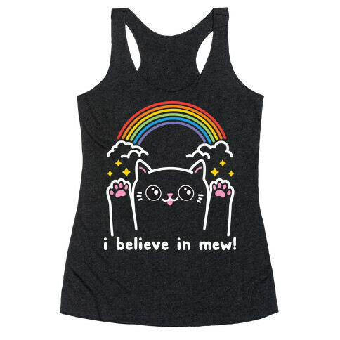 I Believe In Mew! Cat Racerback Tank Top