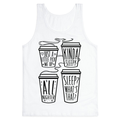 Coffee Sizes For The Restless Tank Top