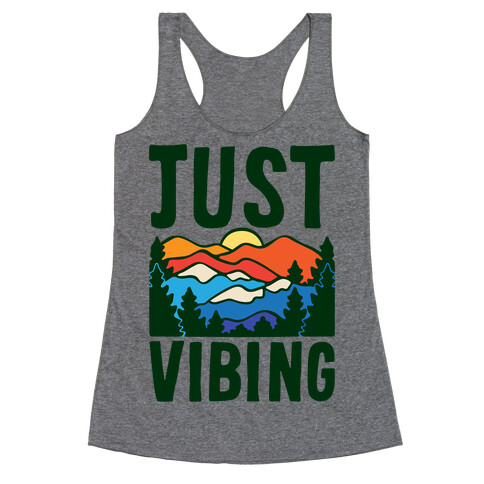 Just Vibing Mountains Racerback Tank Top