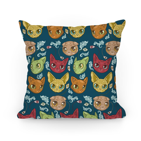 Tea Cats Pillow