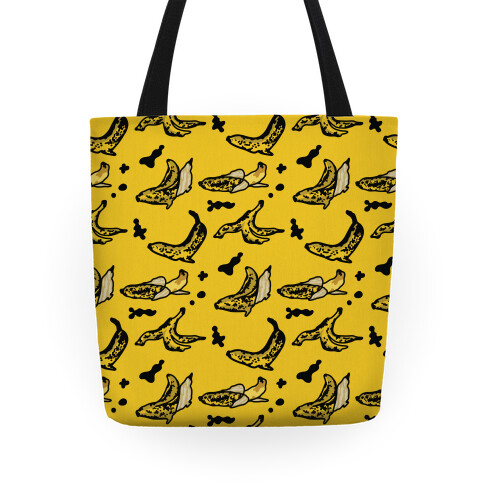 Sad Banana Pattern Tote