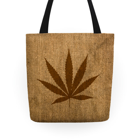 Faux Burlap Weed Tote Tote