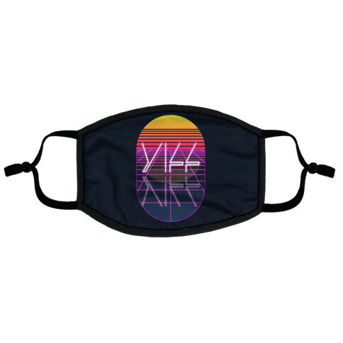 Synthwave Yiff Flat Face Mask