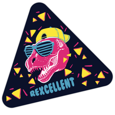 T-Rexcellent 90's Dinosaur Tyrannosaurus Die Cut Sticker