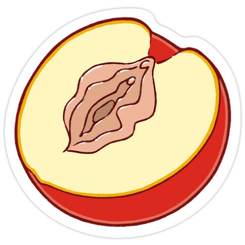 Fruity Vaginas Peach Die Cut Sticker