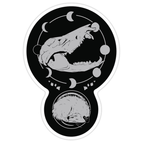 Occult Trash Possum  Die Cut Sticker