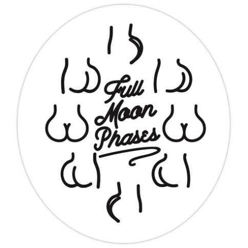 Full Moon Phases  Die Cut Sticker