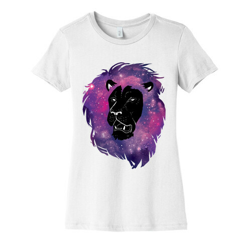 Galaxy Lion Womens T-Shirt