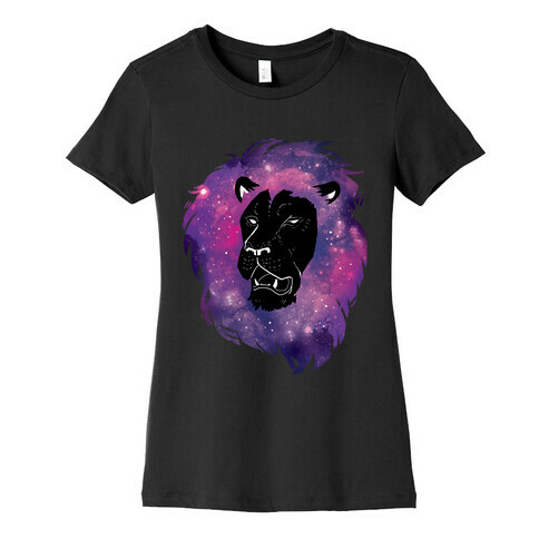 Galaxy Lion Womens T-Shirt