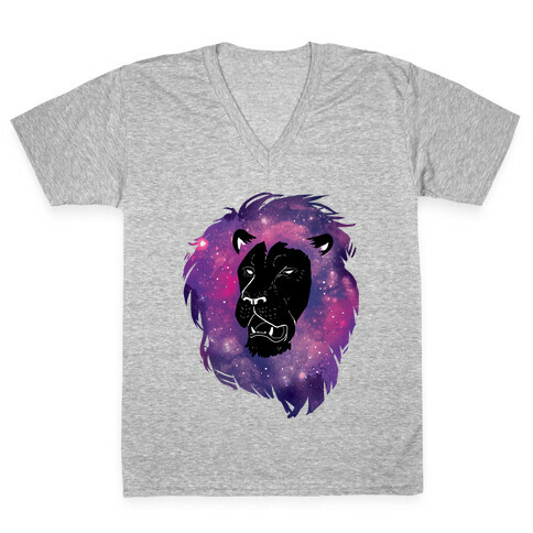 Galaxy Lion V-Neck Tee Shirt