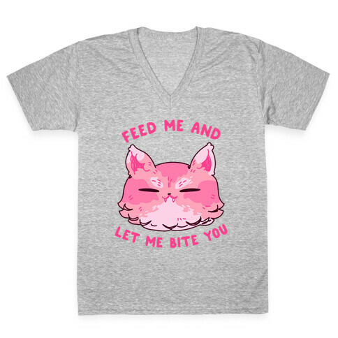 Feed Me And Let Me Bite You V-Neck Tee Shirt