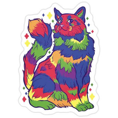 Gay Pride Cat Die Cut Sticker