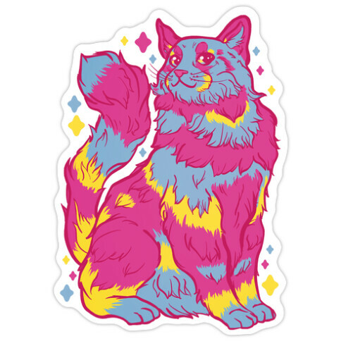 Pansexual Pride Cat Die Cut Sticker