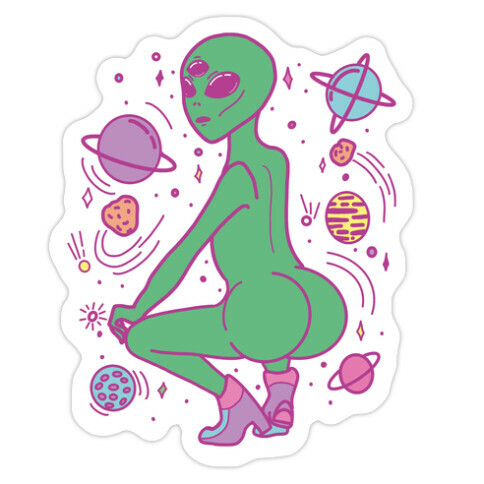 Out of This World Booty Die Cut Sticker