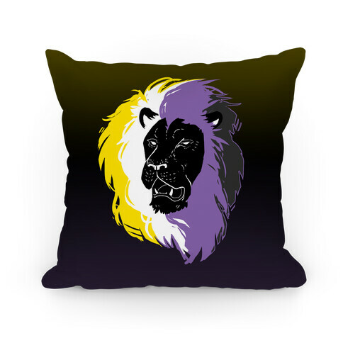 Non-binary Lion Pride Pillow
