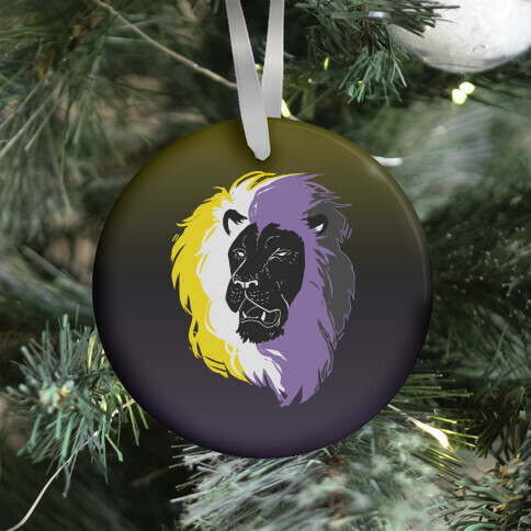 Non-binary Lion Pride Ornament