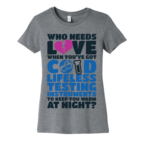 Cold Lifeless Testing Instruments Womens T-Shirt