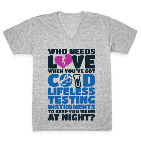 Cold Lifeless Testing Instruments V-Neck Tee Shirt