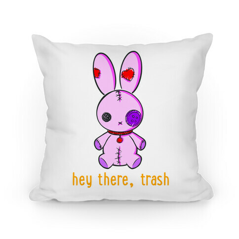 Creepy Cute Rag Bunny  Pillow