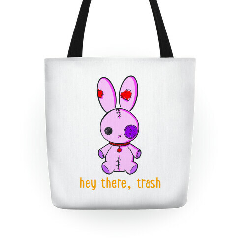 Creepy Cute Rag Bunny  Tote