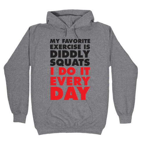 My Favorite Exercise Is Diddly Squats I Do Them Everyday Hooded Sweatshirt