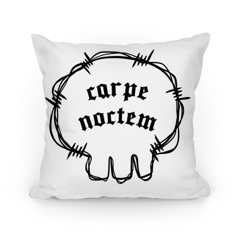 Carpe Noctem (white)  Pillow