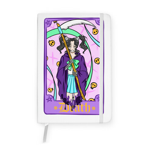 Pastel Goth Death Tarot Card Notebook