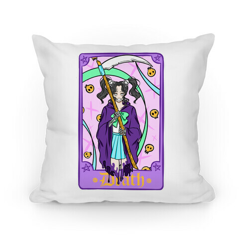 Pastel Goth Death Tarot Card Pillow