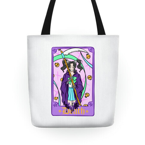 Pastel Goth Death Tarot Card Tote