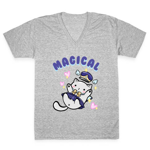 Magical Cat V-Neck Tee Shirt