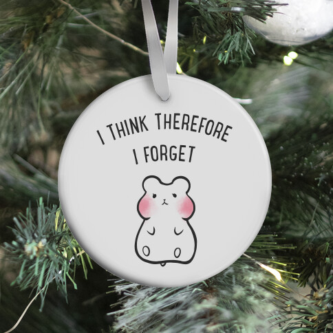 I Think Therefore I Forget Ornament