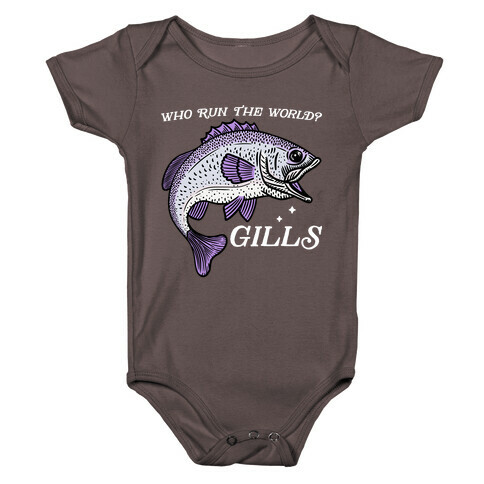 Who Run The World? Gills Baby One-Piece